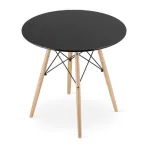 Masa stil scandinav, Artool, rotund, MDF si lemn, negru, natur, 80x72 cm GartenVIP DiyLine