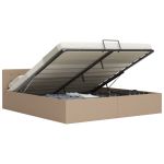 Cadru pat hidraulic, depozitare cappuccino 160x200 cm piele eco GartenMobel Dekor