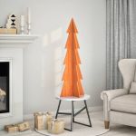 Brad de Crăciun decorativ, maro ceruit, 112 cm, lemn pin masiv GartenMobel Dekor