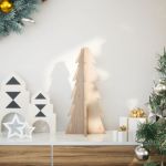 Brad de Crăciun din lemn decorativ, 49 cm, lemn de pin masiv GartenMobel Dekor