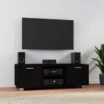 Comodă TV, negru, 120x40,5x35 cm, lemn prelucrat GartenMobel Dekor