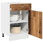 Dulap inferior cu sertar lemn vechi 50x46x81,5cm lemn prelucrat GartenMobel Dekor