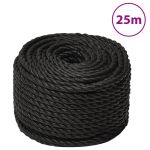Frânghie de lucru, negru, 14 mm, 25 m, polipropilenă GartenMobel Dekor