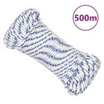 Frânghie de barcă, alb, 4 mm, 500 m, polipropilenă GartenMobel Dekor