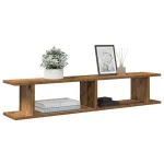 Rafturi perete 2 buc., lemn vechi, 105x18x20 cm, lemn prelucrat GartenMobel Dekor