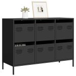 Dulap, negru, 101,5x39x73,5 cm, oțel laminat la rece GartenMobel Dekor