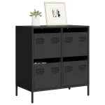 Dulap, negru, 68x39x73,5 cm, oțel laminat la rece GartenMobel Dekor