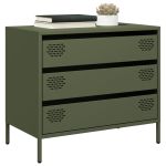 Dulap, verde măsliniu, 68x39x58,5 cm, oțel laminat la rece GartenMobel Dekor