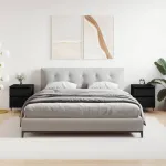 Noptiere, 2 buc., negru, 40x35x50 cm, lemn compozit GartenMobel Dekor