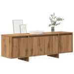 Comodă TV, stejar artizanal, 120x30x40,5 cm, lemn prelucrat GartenMobel Dekor