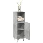 Dulap de baie, gri beton, 30x30x100 cm, lemn prelucrat GartenMobel Dekor