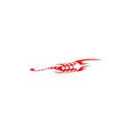 Abtibild " SCORPION " rosu reflectorizant Cod:AN11 Automotive TrustedCars