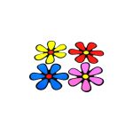 Set 10 abtibilduri "FLORICELE" 8cm Cod: TZ-004 Automotive TrustedCars