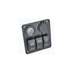Panou de control cu voltmetru, 3 întrerupatoare si 2 porturi USB Cod: SP04 / SPA16 Automotive TrustedCars