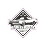 Abtibild "RETRO CAR SERVICE" Cod:TAG 011 / T2 Automotive TrustedCars