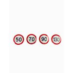 Set 4 abtibilde limita viteza reflectorizant 50-70-90-130 Cod: HUJ006 Automotive TrustedCars