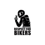 Abtibild "RESPECT FOR BIKERS" diverse culori Cod: XL-01 Automotive TrustedCars