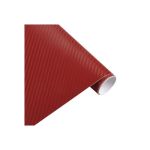 Rola folie carbon 3D culoare Rosie latime 1.27mx30m Automotive TrustedCars
