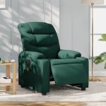 Fotoliu electric de masaj rabatabil, verde închis, textil GartenMobel Dekor