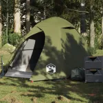 Cort camping cupolă 2 persoane verde măsliniu impermeabil GartenMobel Dekor
