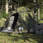 Cort de camping cupolă pentru 2 persoane, camuflaj, impermeabil GartenMobel Dekor