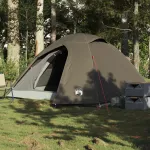 Cort de camping cupolă pentru 4 persoane, maro, impermeabil GartenMobel Dekor