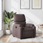Fotoliu rabatabil, maro închis, material textil GartenMobel Dekor