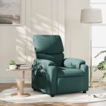 Fotoliu rabatabil, verde închis, material textil GartenMobel Dekor