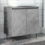 Dulap de baie, gri beton, 58x33x60 cm, lemn prelucrat GartenMobel Dekor
