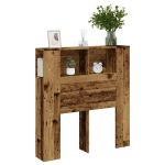 Tăblie pat cu dulap, lemn vechi 100x19x104,5 cm lemn prelucrat GartenMobel Dekor