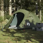 Cort camping tunel pentru 2 persoane verde măsliniu impermeabil GartenMobel Dekor