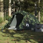 Cort de camping tunel pentru 3 persoane, camuflaj, impermeabil GartenMobel Dekor