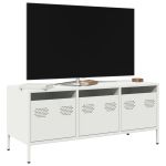 Dulap TV, alb, 101,5x39x43,5 cm, oțel laminat la rece GartenMobel Dekor