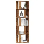 Bibliotecă, lemn vechi, 45x24x159 cm, lemn prelucrat GartenMobel Dekor