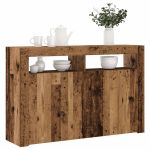 Dulap cu lumini LED, lemn vechi, 115,5x30x75 cm, lemn prelucrat GartenMobel Dekor