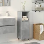 Dulap de baie, gri beton, 30x30x100 cm, lemn prelucrat GartenMobel Dekor