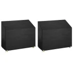 Huse bancă grădină 2 buc 8 ocheți, 160x70x70/88 cm, polietilenă GartenMobel Dekor