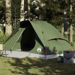 Cort camping cupolă 4 persoane verde măsliniu impermeabil GartenMobel Dekor