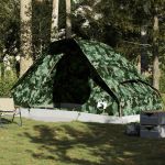 Cort de familie cupolă pentru 6 persoane, camuflaj, impermeabil GartenMobel Dekor