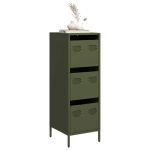 Dulap înalt verde măslină 39x35x103,5 cm oțel GartenMobel Dekor