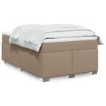 Pat box spring cu saltea, cappuccino, 120x190cm piele ecologică GartenMobel Dekor