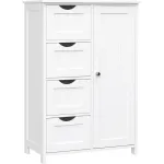 Dulap baie, Artool, MDF, 2 rafturi, 4 sertare, 1 usa, alb, 55x30x82 cm GartenVIP DiyLine