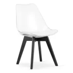 Scaun bucatarie/living, Artool, Mark, PP, lemn, transparent si negru, 49x43x82 cm GartenVIP DiyLine