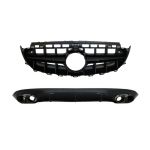 Difuzor Bara Spate cu Ornamente toba si Grila Centrala Mercedes E-Class C238 AMG Sport Line (2016+) E53 Design Negru Complet Performance AutoTuning