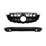 Difuzor Bara Spate cu Ornamente toba si Grila Centrala Mercedes E-Class C238 AMG Sport Line (2016+) E53 Design Negru Complet Performance AutoTuning