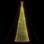 Con de lumină brad de Crăciun, 1028 LED-uri, alb cald, 403 cm GartenMobel Dekor