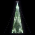 Con de lumină brad de Crăciun, 1028 LED-uri, alb rece, 403 cm GartenMobel Dekor