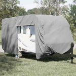 Husa de rulota gri 610x250x220 cm Tesatura netesuta GartenMobel Dekor