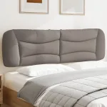 Pernă pentru tăblie de pat, gri taupe, 180 cm, material textil GartenMobel Dekor