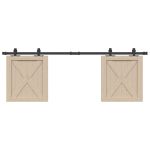 Set uși glisante pentru dulap 152,5 cm oțel carbon GartenMobel Dekor